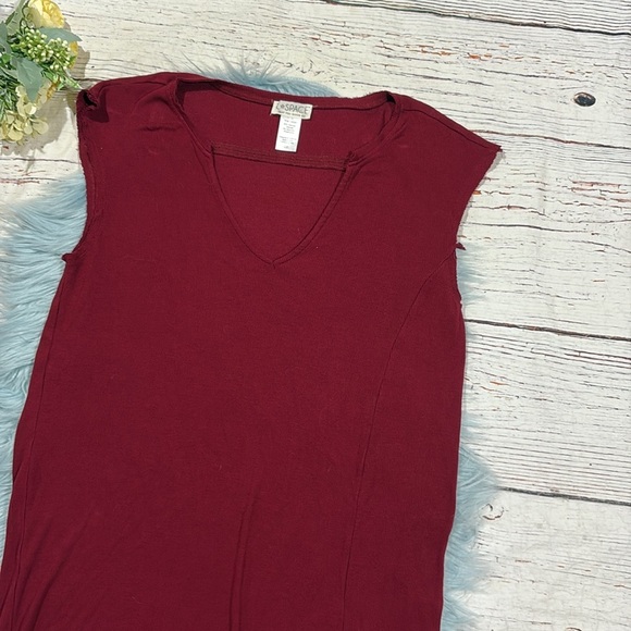 L*Space Robyn Notch Neck T-Shirt Dress in Cabernet Women's - Picture 7 of 8